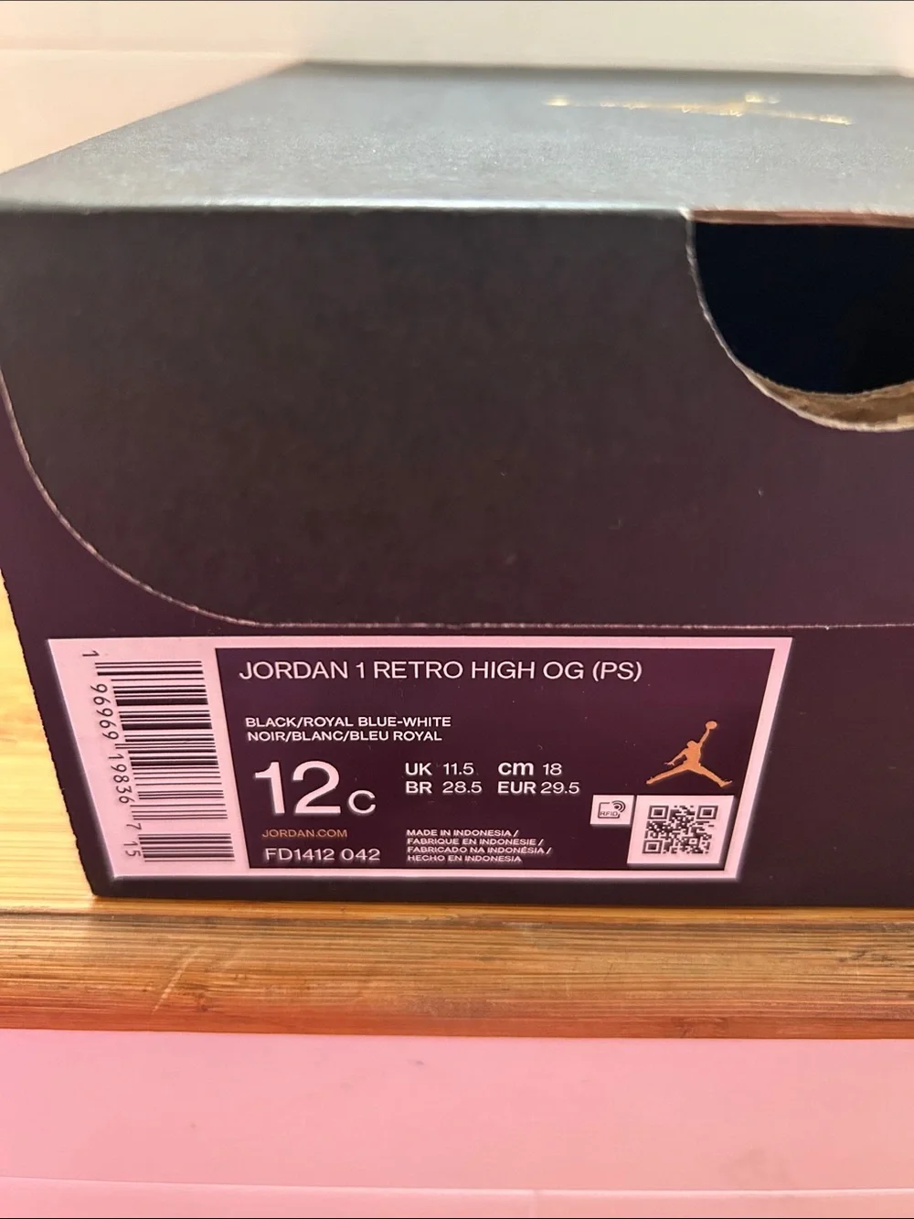 Jordan 1 Retro High OG in original box